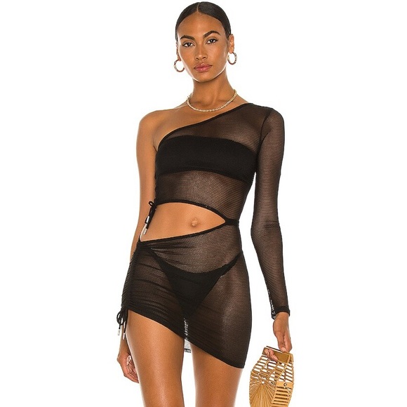 NWT | Michael Costello x REVOLVE Esme Mini Dress in Black Size S - Picture 2 of 7